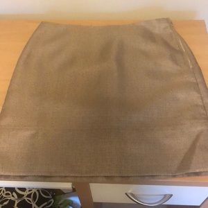 Gold side zip skirt